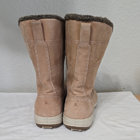 Ecco Tan Winter & Rain Boots with Lace-Up Design Size 10 - Picture 3 of 10